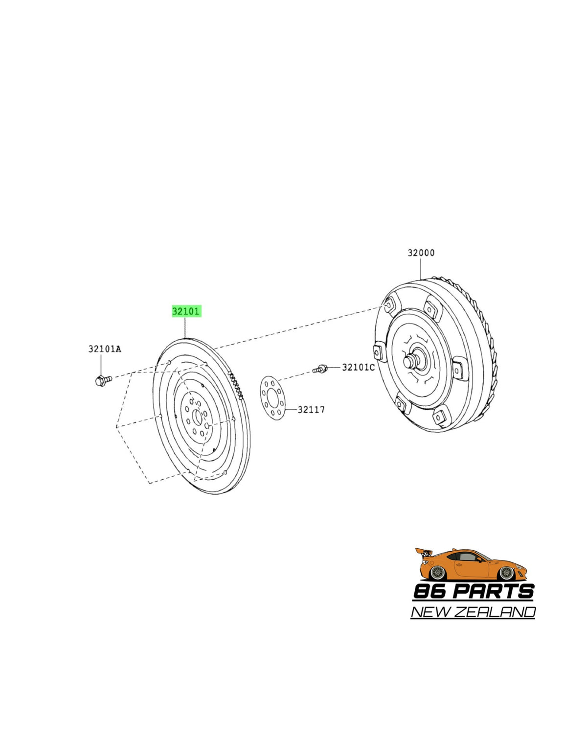 Automatic Flex Plate For 86 / BRZ (Used) (12-21)