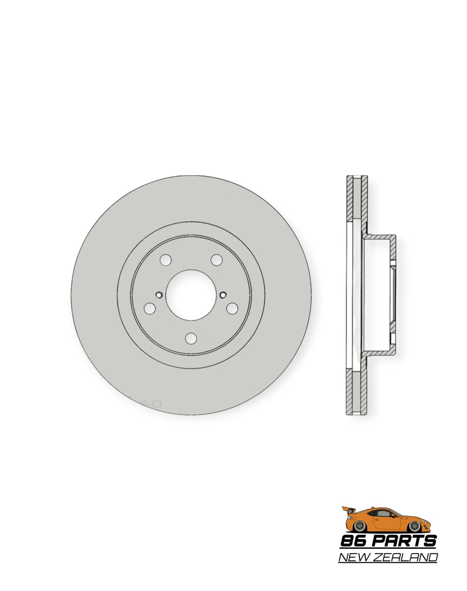 Protex 277mm Front Brake Rotor For GT86/BRZ [Aftermarket]