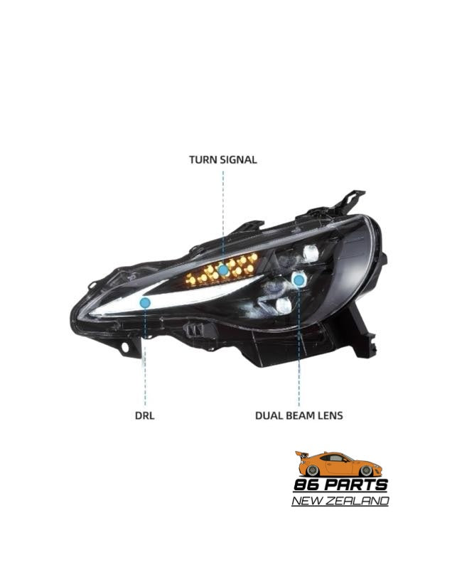 VLAND RGB LED Headlights For 86/BRZ 12-21