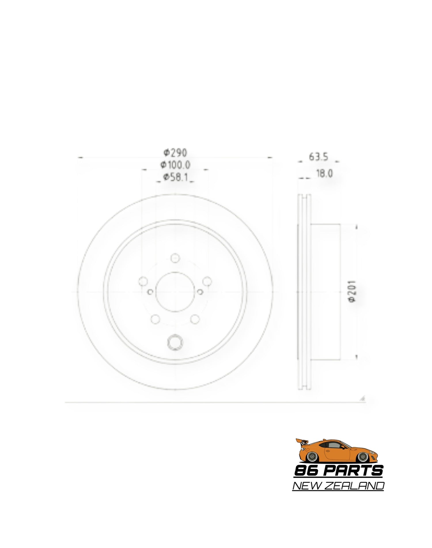 C Plus Rear Brake Pad For GT86/BRZ [Aftermarket]