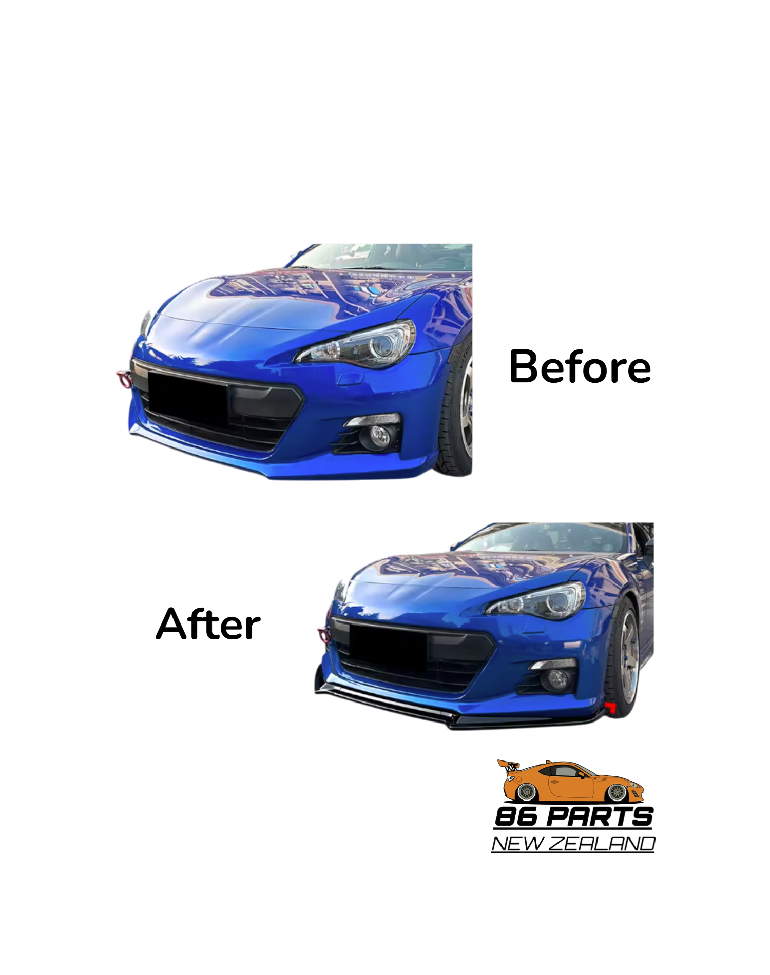Front Bumper Lip Kit Extension For 2012-2016 BRZ