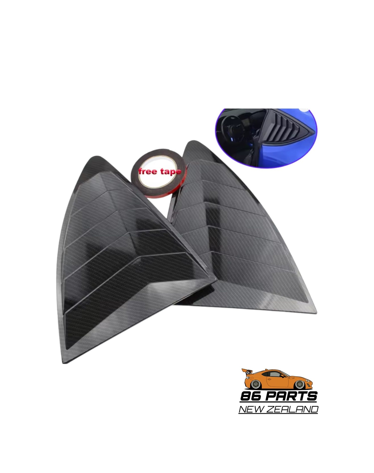 Rear Quarter Window Louver Cover For GT86/BRZ