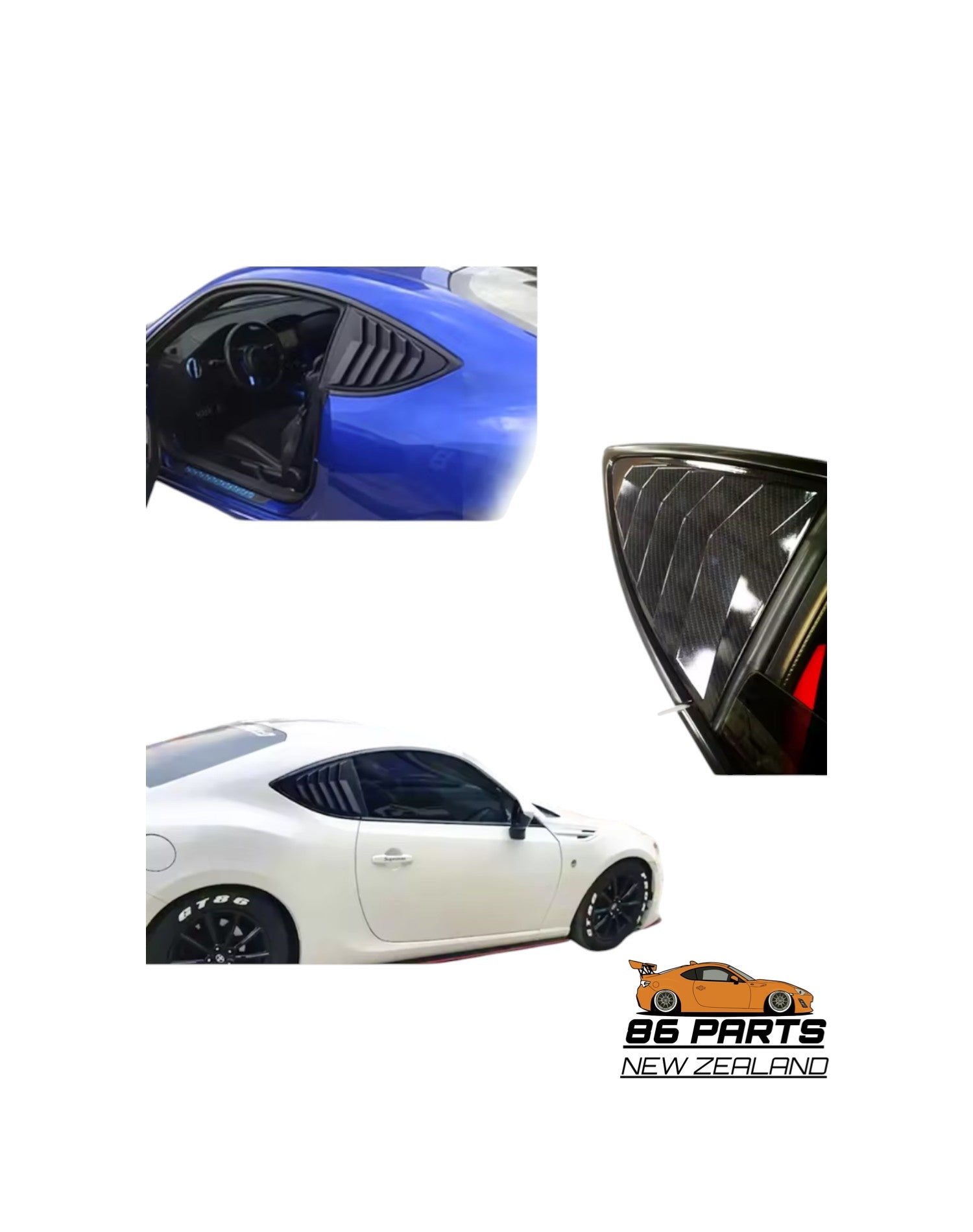 Rear Quarter Window Louver Cover For GT86/BRZ