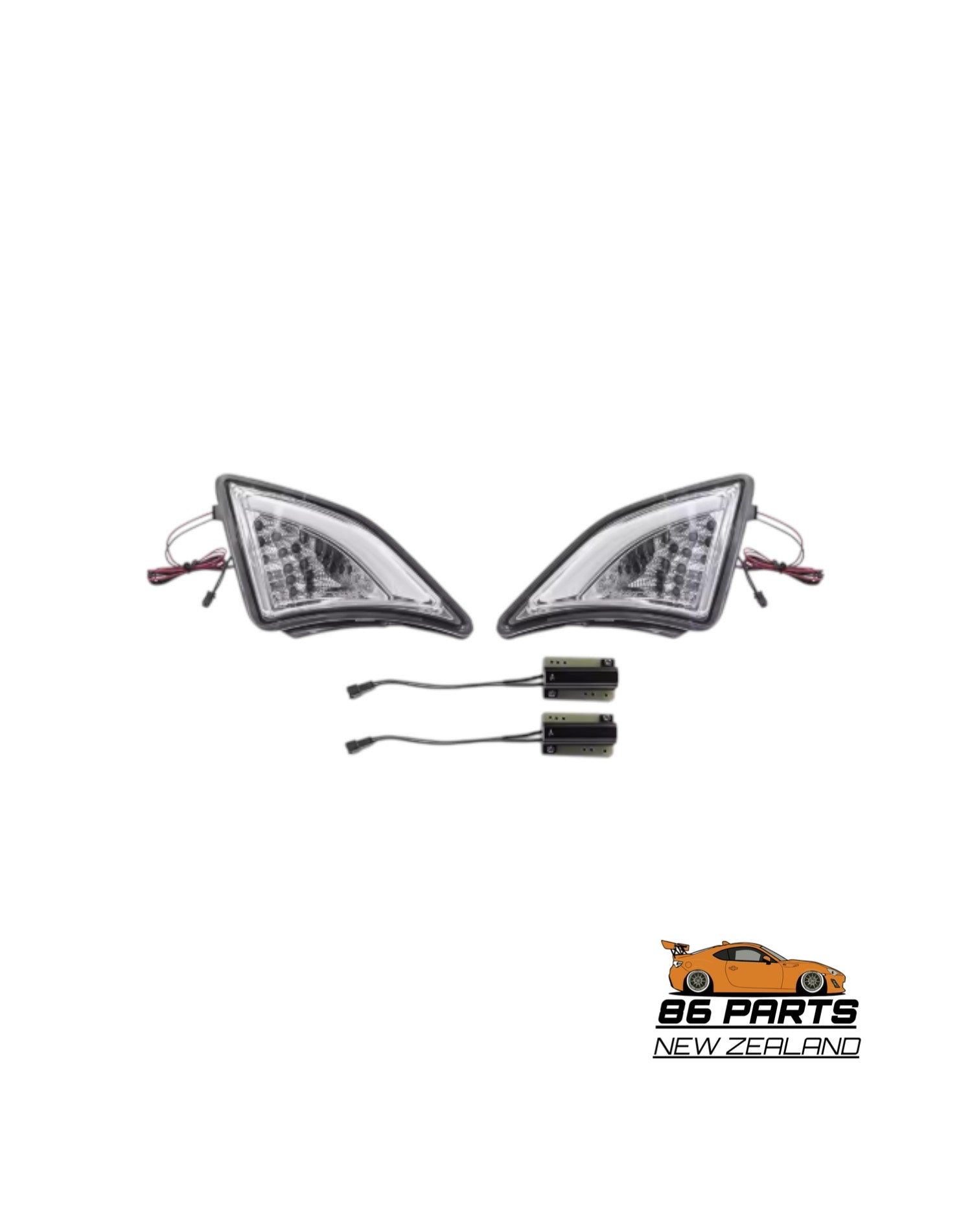 Smoked LED Front Bumper Fog Lights For Toyota 86/Subaru BRZ