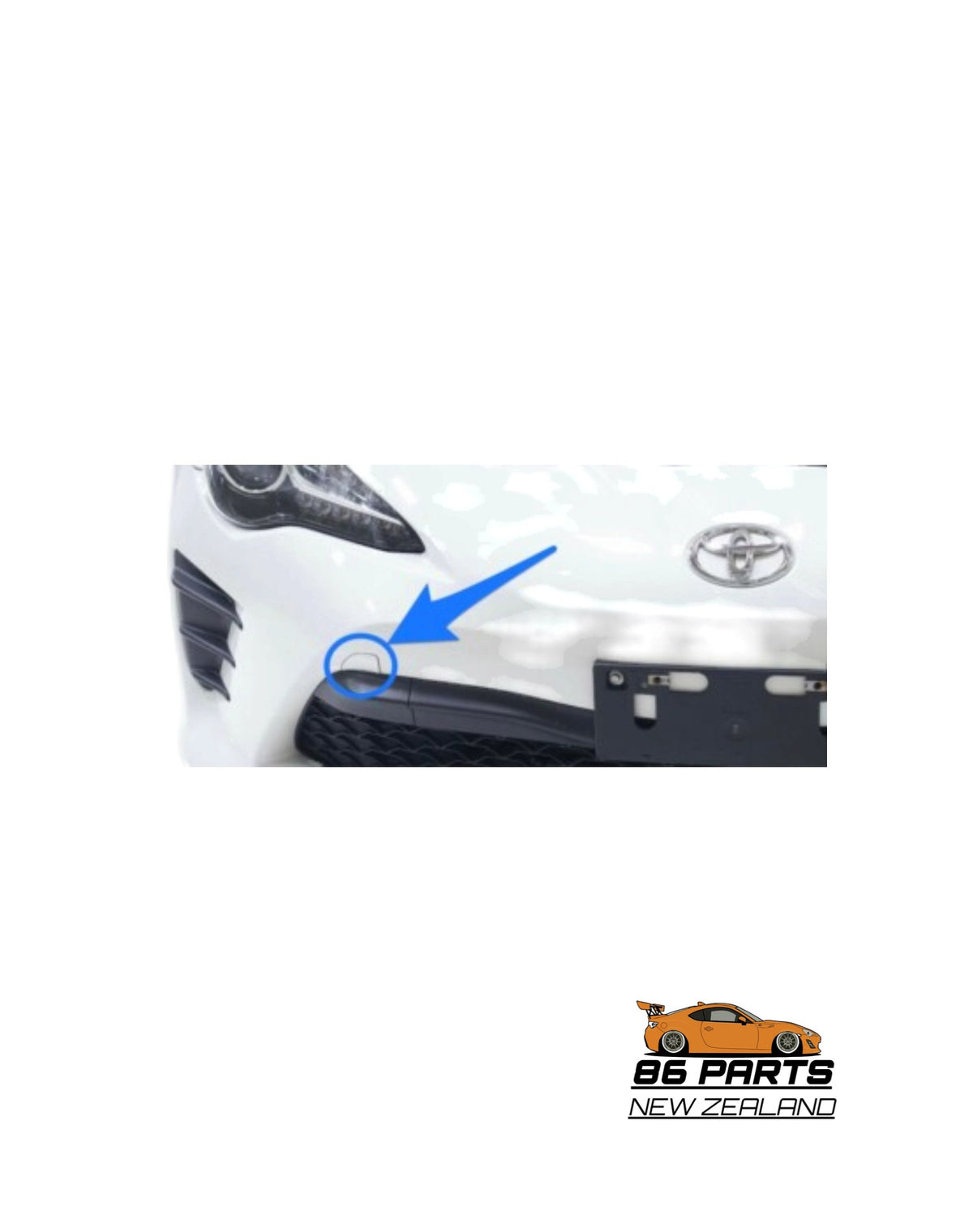 Facelift Toyota 86 Front Tow Hook Cover (New) (Genuine) (17-21)