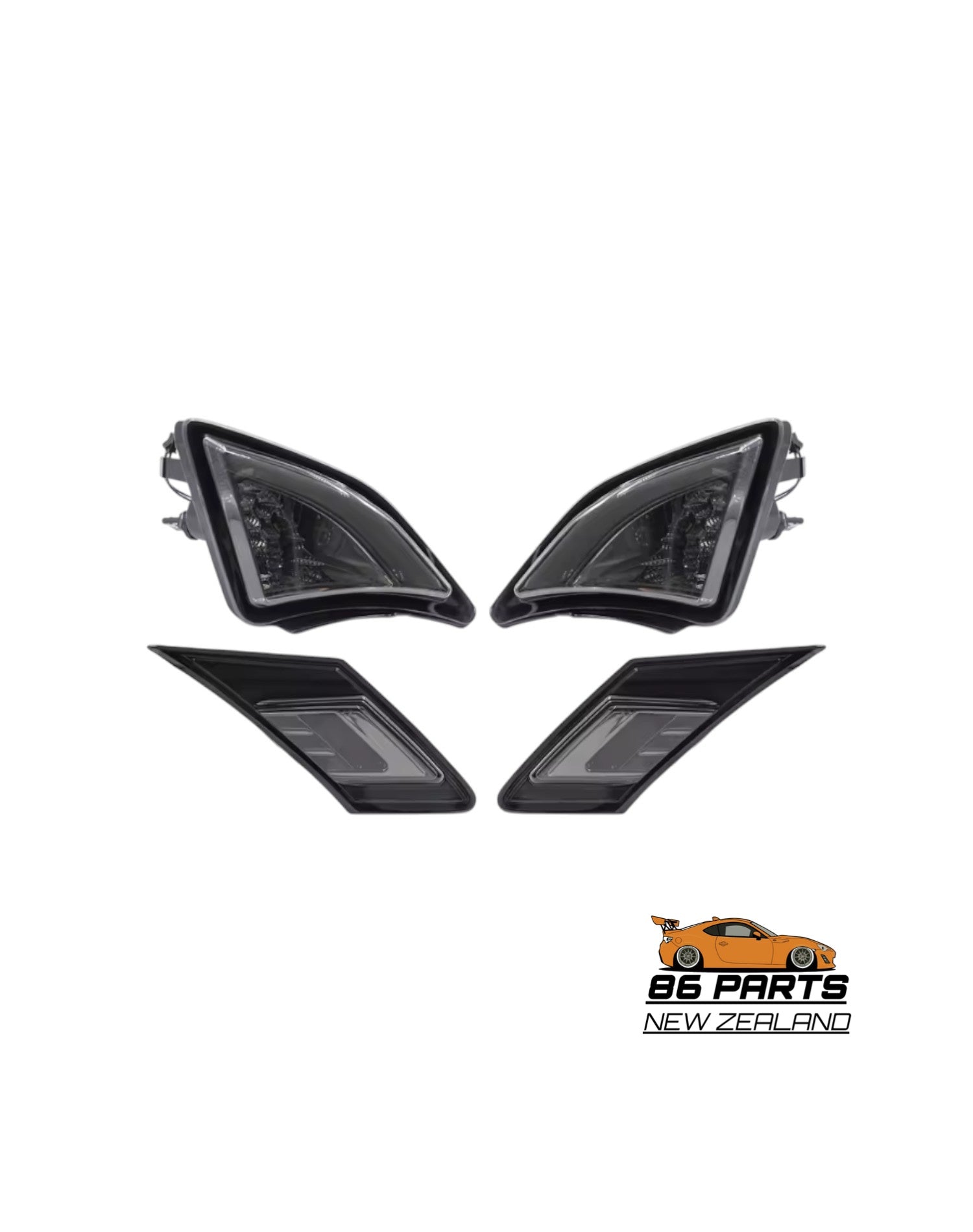Smoked LED Front Bumper Fog Lights For Toyota 86/Subaru BRZ