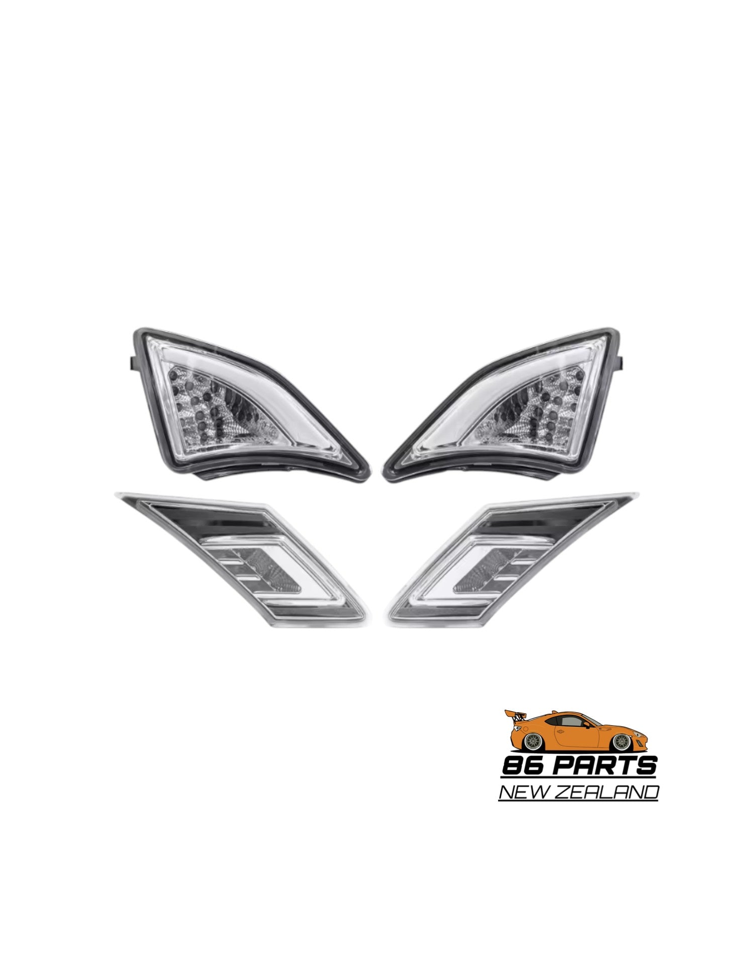 Smoked LED Front Bumper Fog Lights For Toyota 86/Subaru BRZ